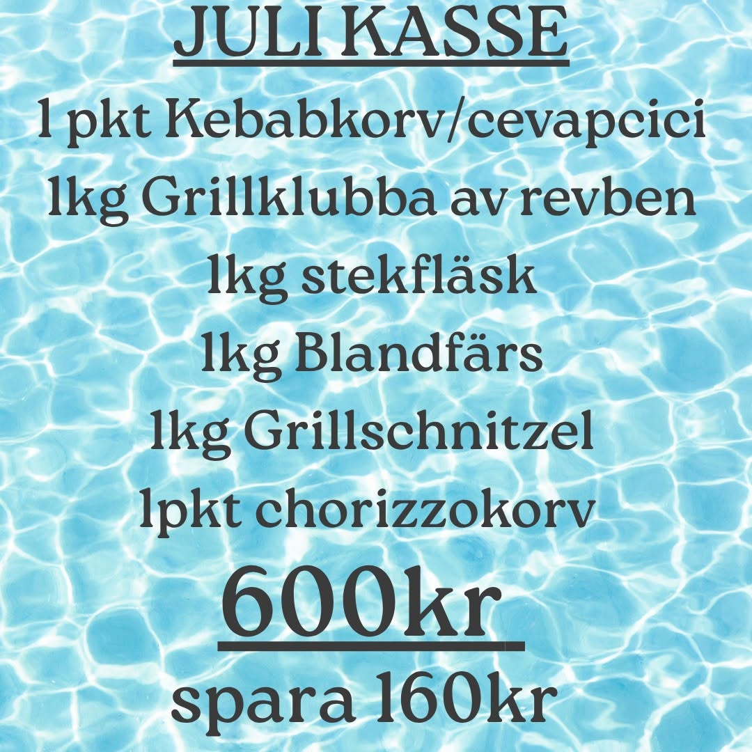 Juli kasse — månadens kasse
